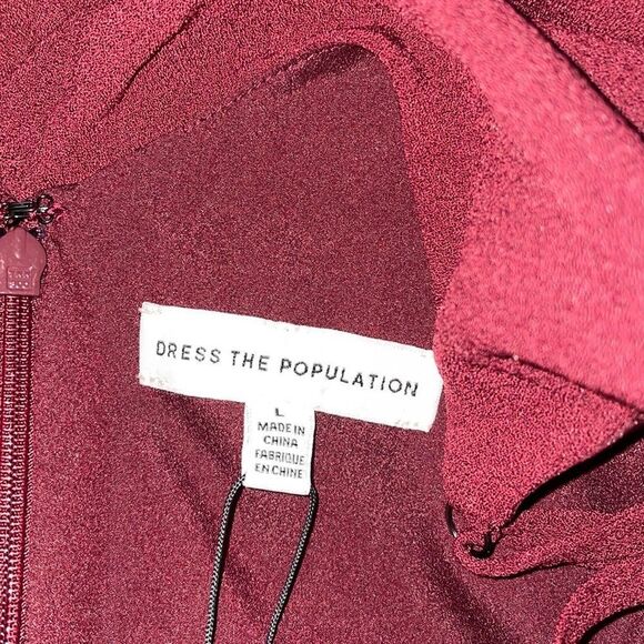 DRESS THE POPULATION Womens Size Large Alondra Dress - Picture 13 of 13